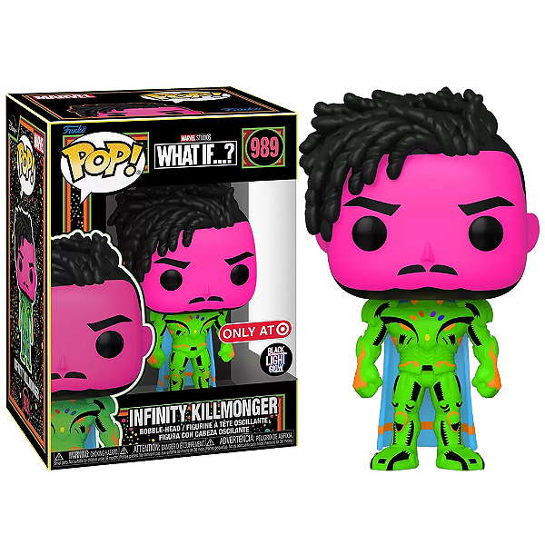 Funko Pop! Marvel What if…? Infinity Killmonger 989 Exclusivo Blacklight