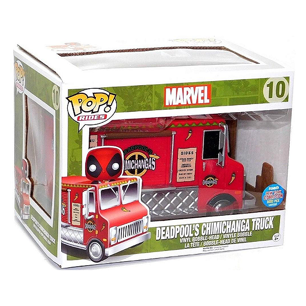 Funko Pop! Rides Marvel Deadpools Chimichangas Truck Red 10 Exclusivo