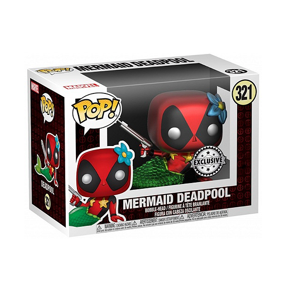 Funko Pop! Marvel Deadpool Mermaid Deadpool 321 Exclusivo Metallic