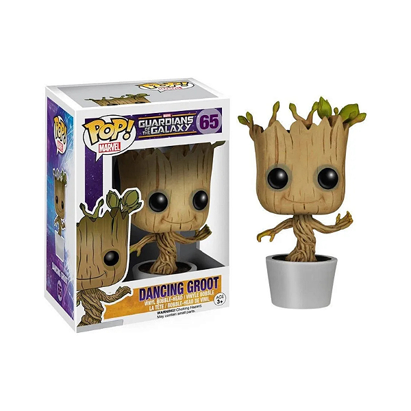 Funko Pop! Marvel Guardioes da Galaxia Dancing Groot 65 Exclusivo