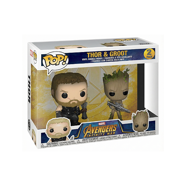 Funko Pop! Marvel Os Vingadores Guerra Infinita Thor & Groot 2 Pack Exclusivo