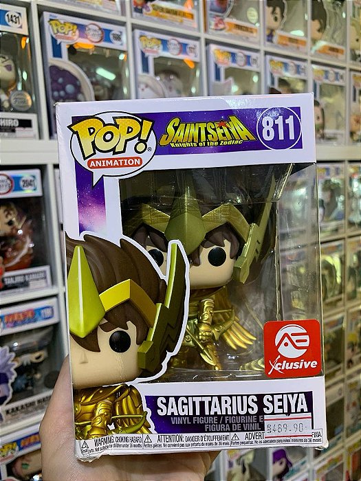 Funko Pop! Animation Cavaleiros do Zodiaco Sagittarius Seiya 811 Exclusivo * CAIXA DANIFICADA