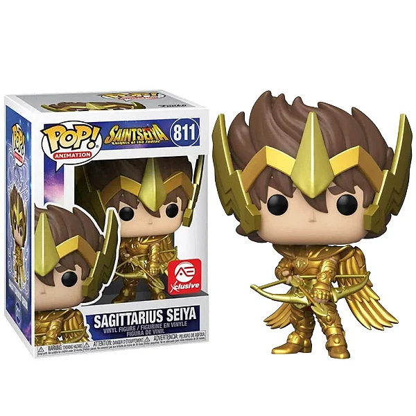 Funko Pop! Animation Cavaleiros do Zodiaco Sagittarius Seiya 811 Exclusivo * CAIXA DANIFICADA