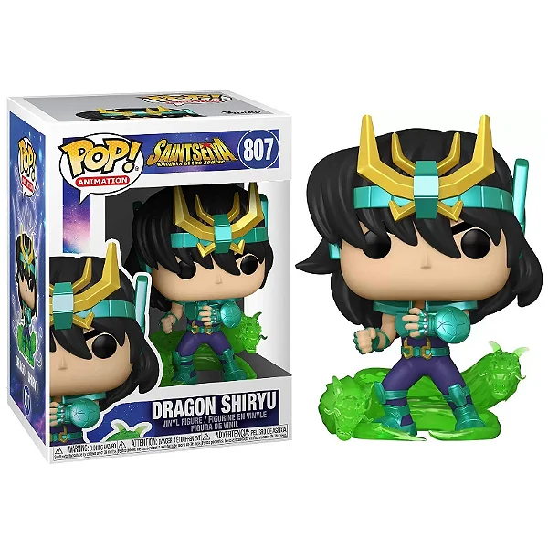 Funko Pop! Animation Cavaleiros Do Zodiaco Dragon Shiryu 807 * CAIXA DANIFICADA