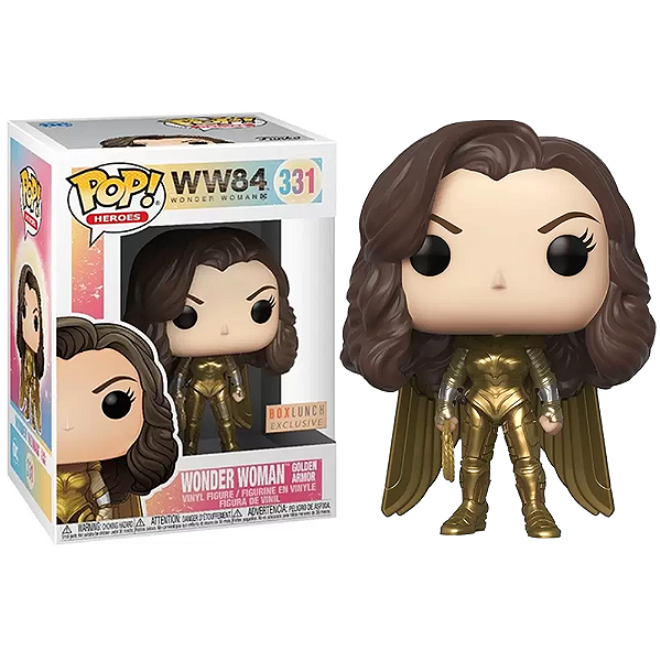 Funko Pop! Dc Comics Mulher Maravilha Wonder Woman Golden Armor 331 Exclusivo
