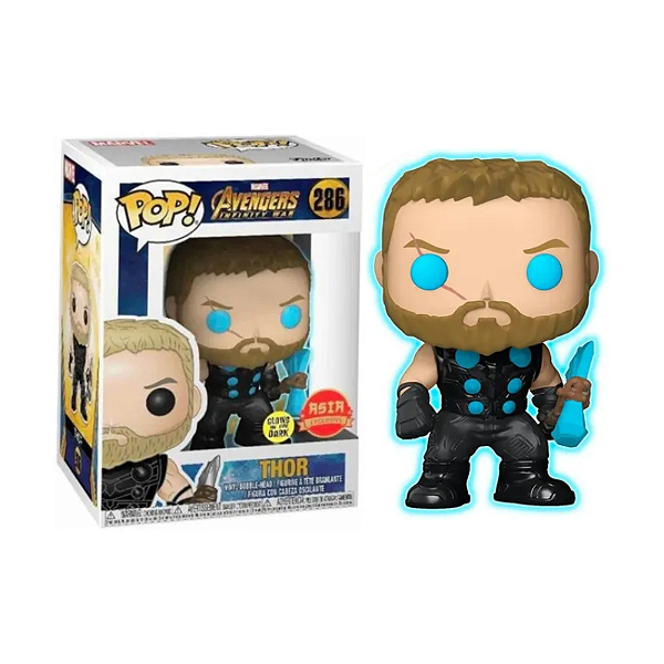 Funko Pop! Marvel Os Vingadores Guerra Infinita Thor 286 Exclusivo Glow