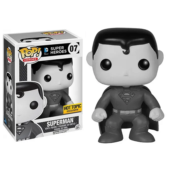 Funko Pop! DC Comics Superman 07 Exclusivo Black And White