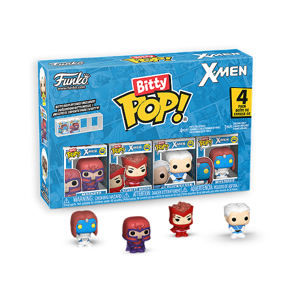 Funko Bitty Pop! Marvel X-Men Magneto Scarlet Witch Quicksilver Mystique 4 Pack