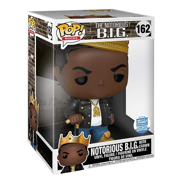 Funko Pop! Rocks The Notorious BIG With Crown 162 Exclusivo 10 Polegadas