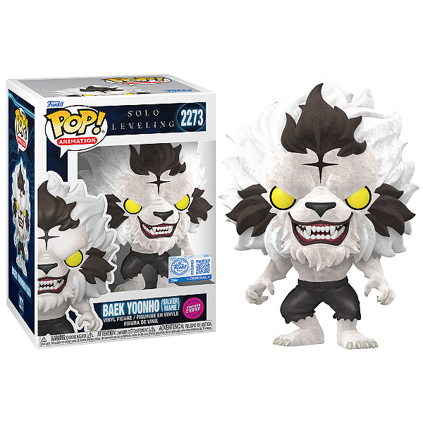 Funko Pop! Animation Solo Leveling Baek Yoonho Silver Mane 2273 Exclusivo Flocked Chase