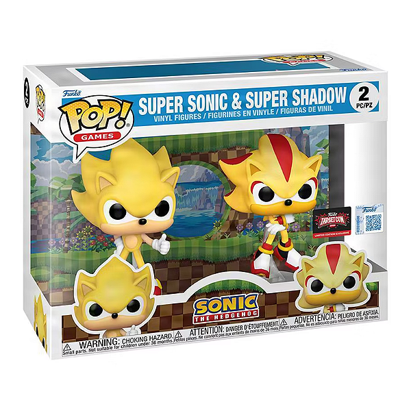 Funko Pop! Games Sonic The Hedgehog Super Sonic And Super Shadow 2 Pack Exclusivo