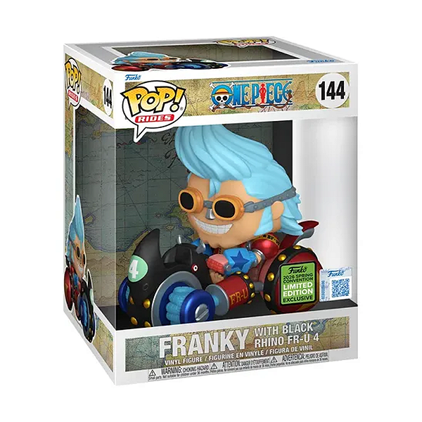 Funko Pop! Rides One Piece Franky With Black Rhino FR-U 4 144 Exclusivo