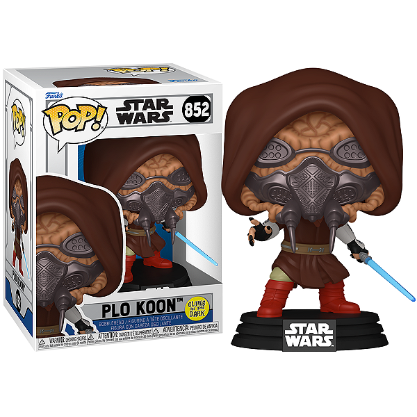 Funko Pop! Television Star Wars Plo Koon 852 Exclusivo Glow