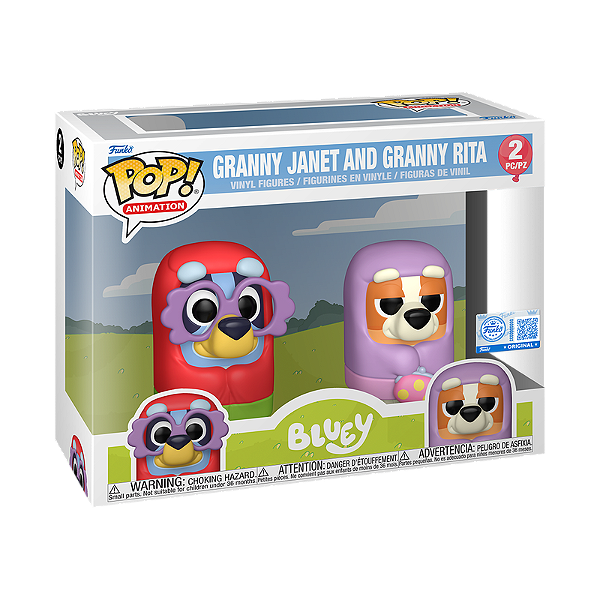 Funko Pop! Animation Bluey Granny Janet And Granny Rita 2 Pack Exclusivo