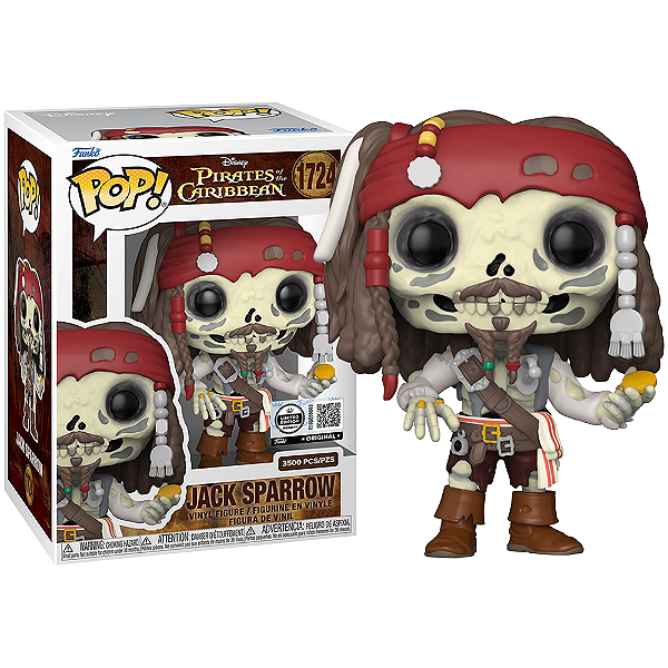 Funko Pop! Disney Piratas Do Caribe Jack Sparrow 1724 Exclusivo 3500 Pcs