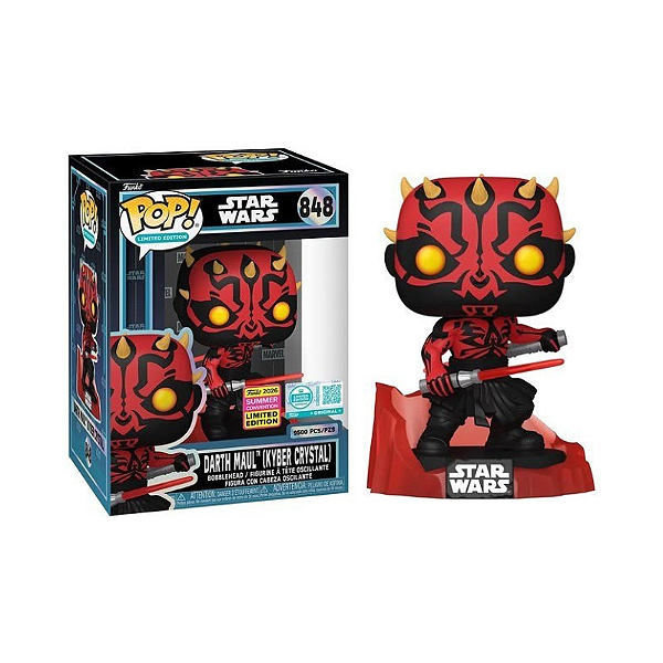 Funko Pop! Limited Edition Star Wars Darth Maul (Kyber Crystal) 848 Exclusivo 9500 Pcs