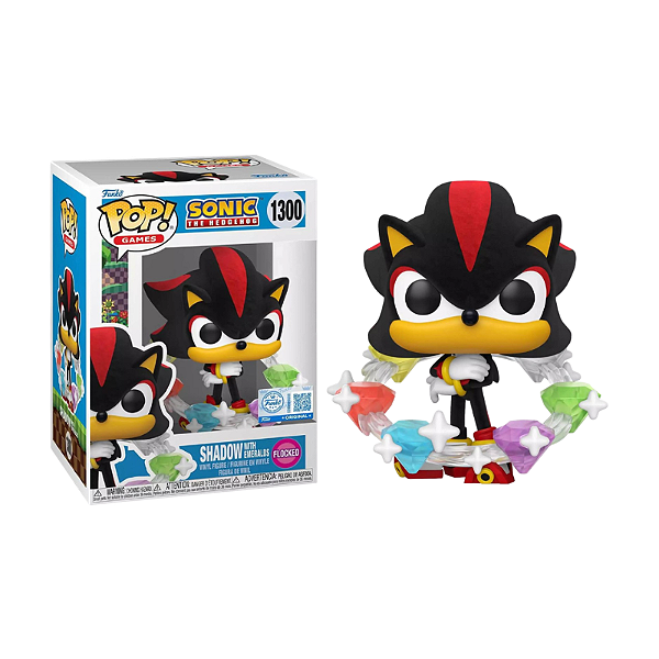 Funko Pop! Games Sonic The Hedgehog Shadow With Emeralds 1300 Exclusivo Flocked
