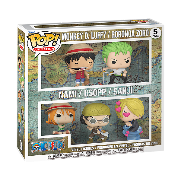 Funko Pop! Animation One Piece Monkey D. Luffy, Roronoa Zoro, Nami, Usopp And Sanji 5 PC