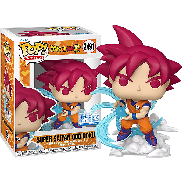 Funko Pop! Animation Dragon Ball Super Saiyan God Goku 2491 Exclusivo