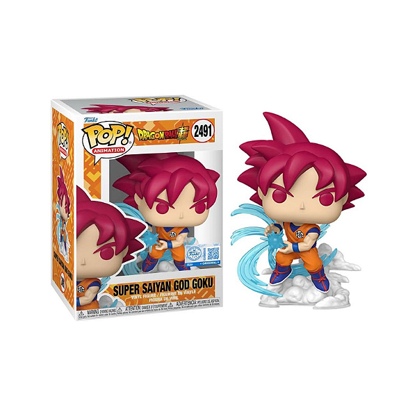 Funko Pop! Animation Dragon Ball Super Saiyan God Goku 2491 Exclusivo