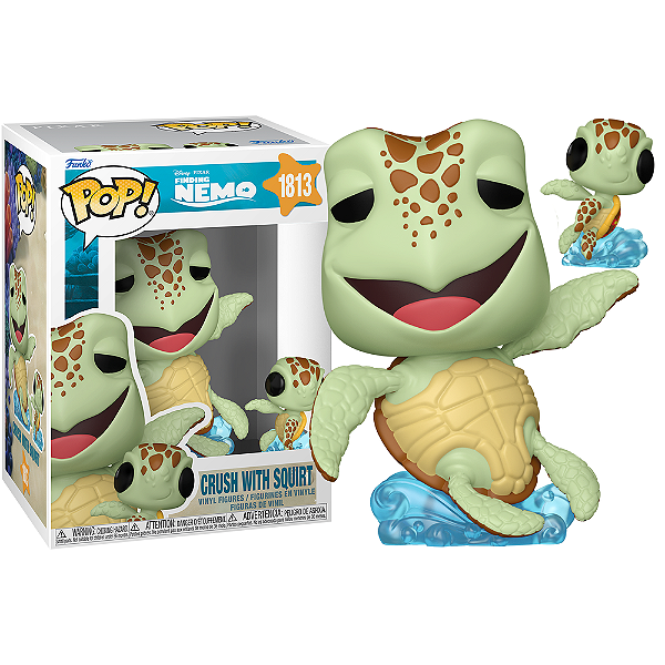 Funko Pop! Disney Procurando Nemo Crush With Squirt 1813
