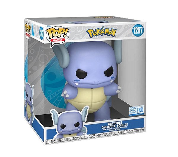 Funko Pop! Games Pokemon Wartortle 1267 Exclusivo 10 Polegadas
