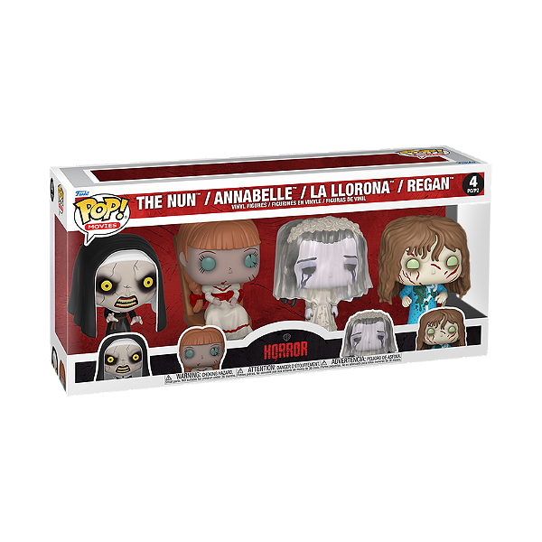 Funko Pop! Filmes Warner Bros The Nun, Annabelle, La Llorona And Regan 4 Pack