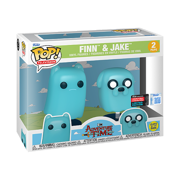 Funko Pop! Television Adventure Time Finn & Jake 2 Pack Exclusivo Glow