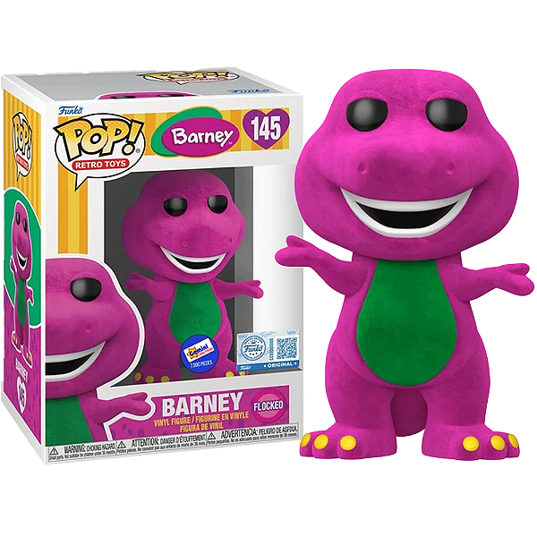 Funko Pop! Retro Toys Barney E Seus Amigos Barney 145 Exclusivo Flocked 7500 Pcs