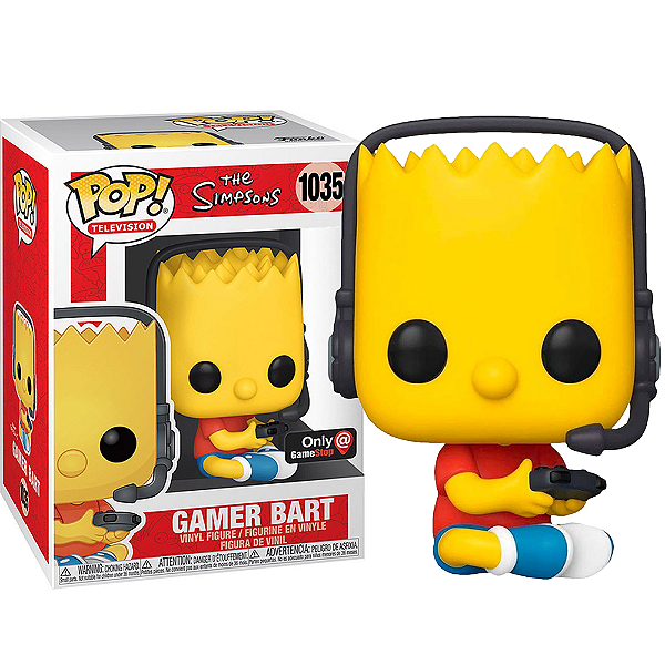 Funko Pop! Television Os Simpsons Gamer Bart 1035 Exclusivo