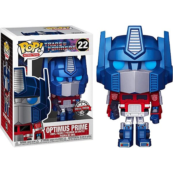 Funko Pop! Retro Toys Transformers Optimus Prime 22 Exclusivo Metallic