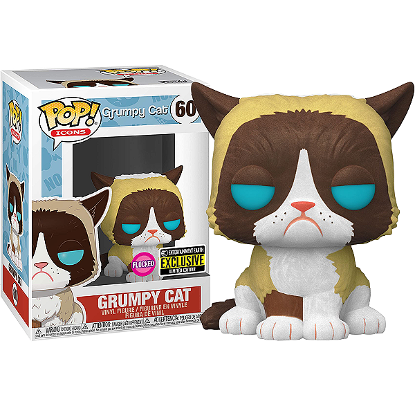 Funko Pop! Icons Gata Rabugenta Grumpy Cat 60 Exclusivo Flocked