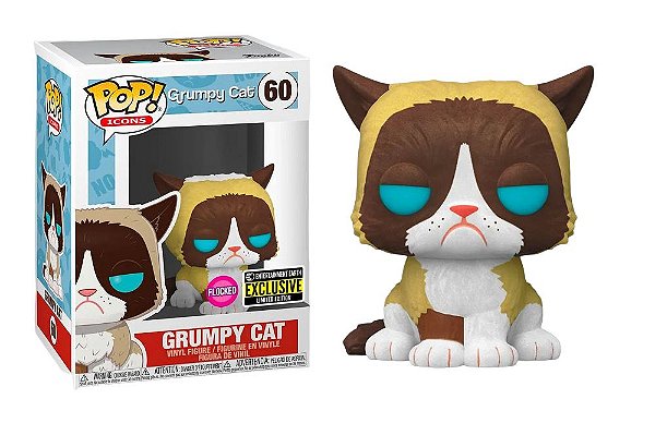 Funko Pop! Icons Gata Rabugent Grumpy Cat 60 Exclusivo Flocked