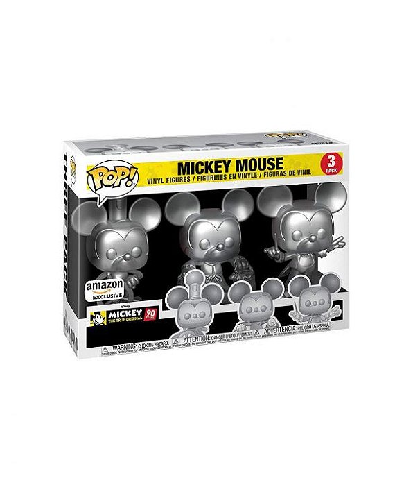 Funko Pop Disney Mickey Mouse 3 Pack Exclusivo Original Colecionavel