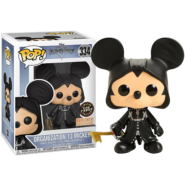 Funko Pop! Games Kingdom Hearts Organization 13 Mickey 334 Exclusivo Glow Chase