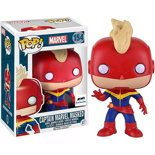 Funko Pop! Marvel Capita Marvel / Captain Marvel Masked 154 Exclusivo