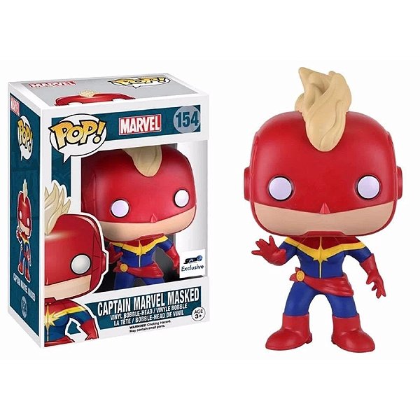 Funko Pop! Marvel Capita Marvel / Captain Marvel Masked 154 Exclusivo