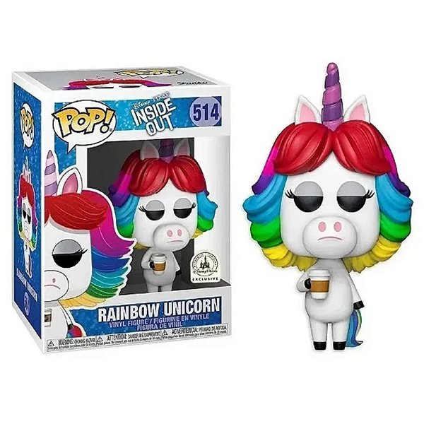 Funko Pop! Filme Disney Inside Out Divertida Mente Rainbow Unicorn 514 Exclusivo