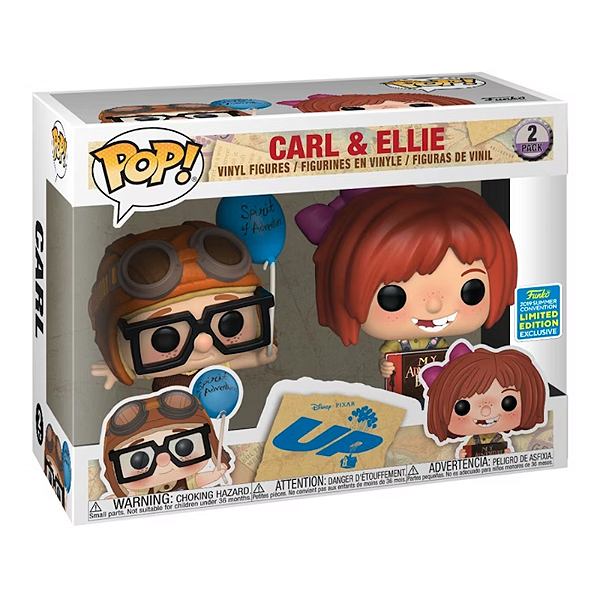 Funko Pop! Disney UP Altas Aventuras Carl & Ellie 2 Pack Exclusivo 2017