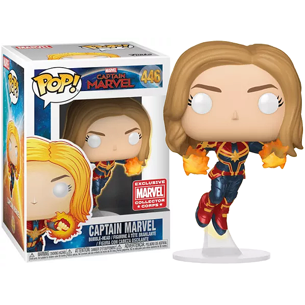 Funko Pop! Marvel Capita Marvel / Captain Marvel 446 Exclusivo Glow