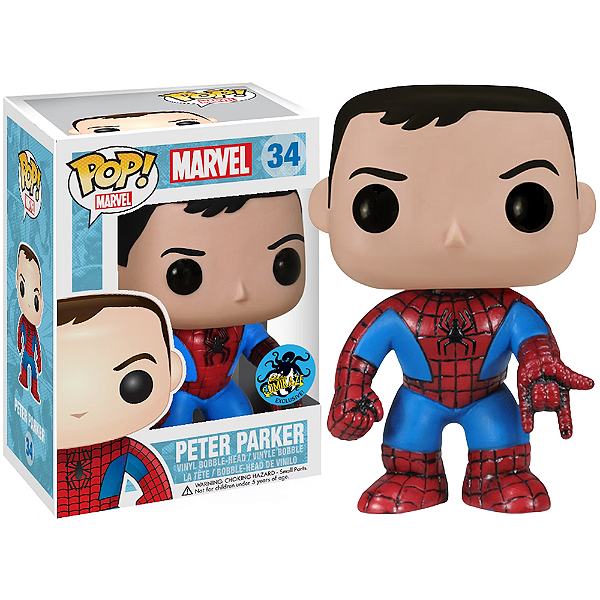 Funko Pop! Marvel Spider Man Homem Aranha Peter Parker 34 Exclusivo
