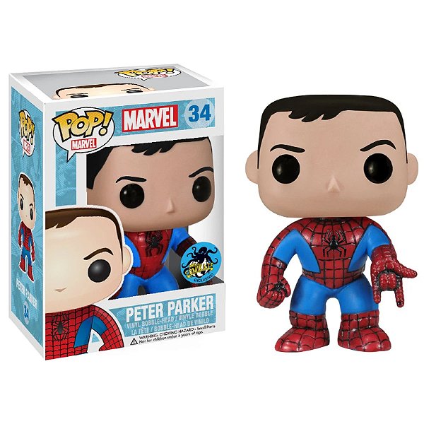 Funko Pop! Marvel Spider Man Homem Aranha Peter Parker 34 Exclusivo