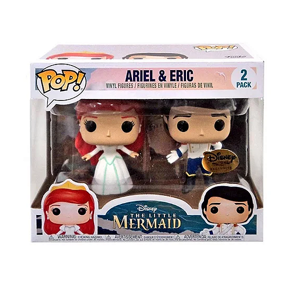 Funko Pop! Disney A Pequena Sereia Ariel & Eric 2 Pack Exclusivo
