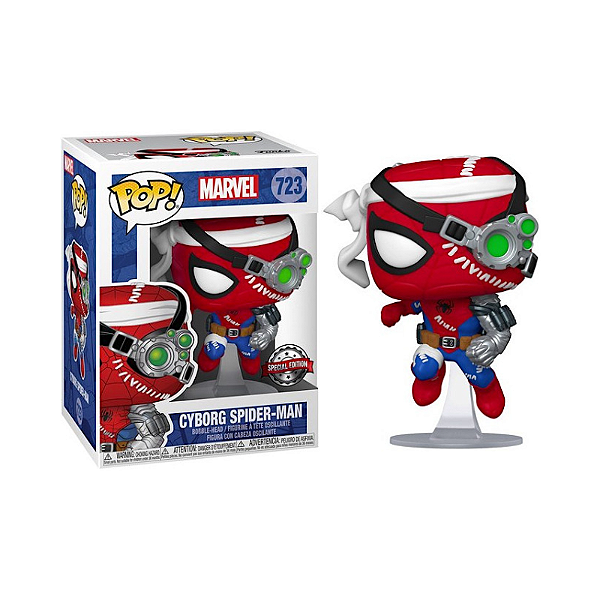 Funko Pop! Marvel Homem Aranha / Spider Man Cyborg Spider Man 723 Exclusivo