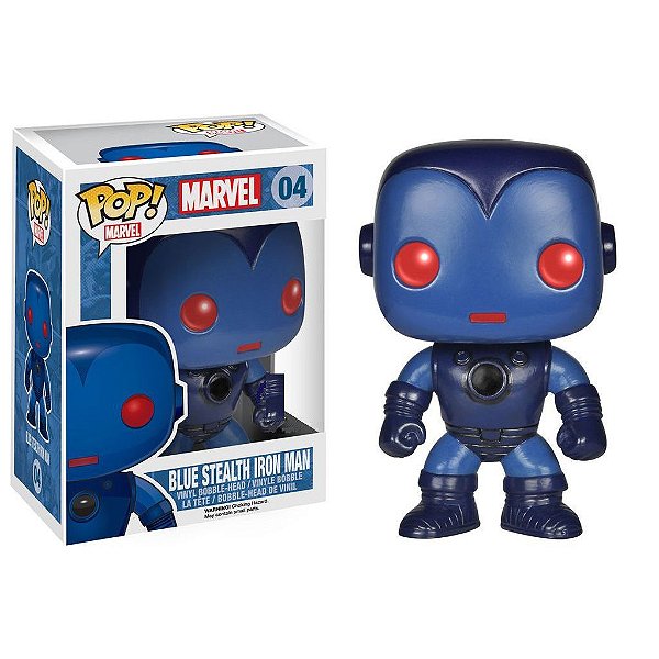 Funko Pop! Marvel Homem de Ferro / Iron Man Blue Stealth Iron Man 04 Exclusivo
