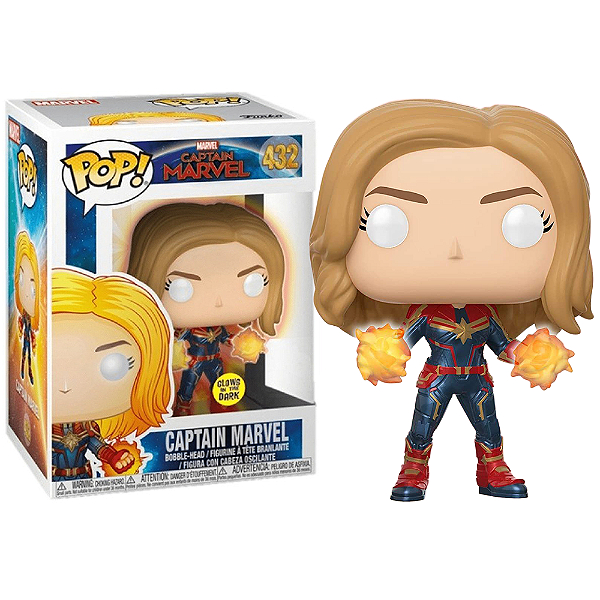 Funko Pop! Marvel Captain Marvel 432 Exclusivo Glow