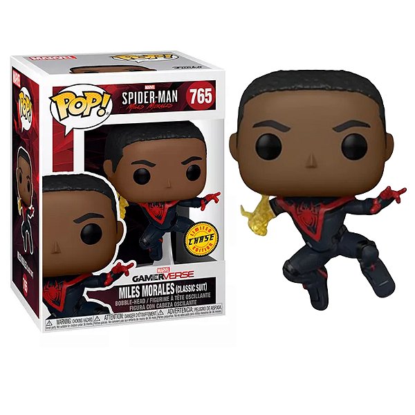 Funko Pop! Marvel Homem Aranha / Spider Man Miles Morales 765 Exclusivo Chase