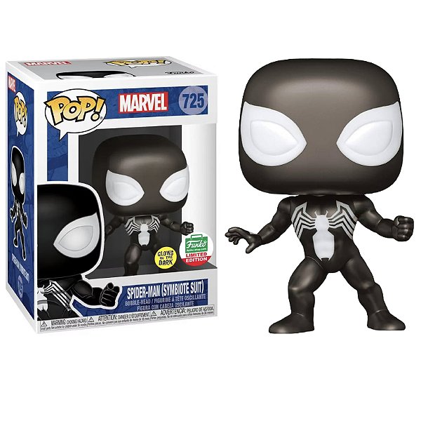 Funko Pop! Marvel Homem Aranha / Spider Man Symbiote Suit 725 Exclusivo Glow