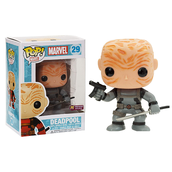 Funko Pop! Marvel Unmasked Grey Deadpool 29 Exclusivo