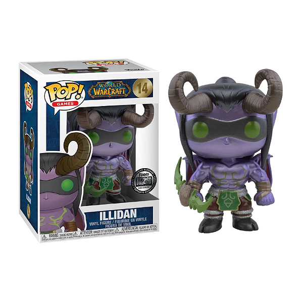 Funko Pop! Games World Of Warcraft Illidian 14 Exclusivo Metallic